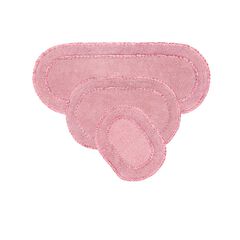Double Ruffle 3 Piece Set Bath Rug Collection