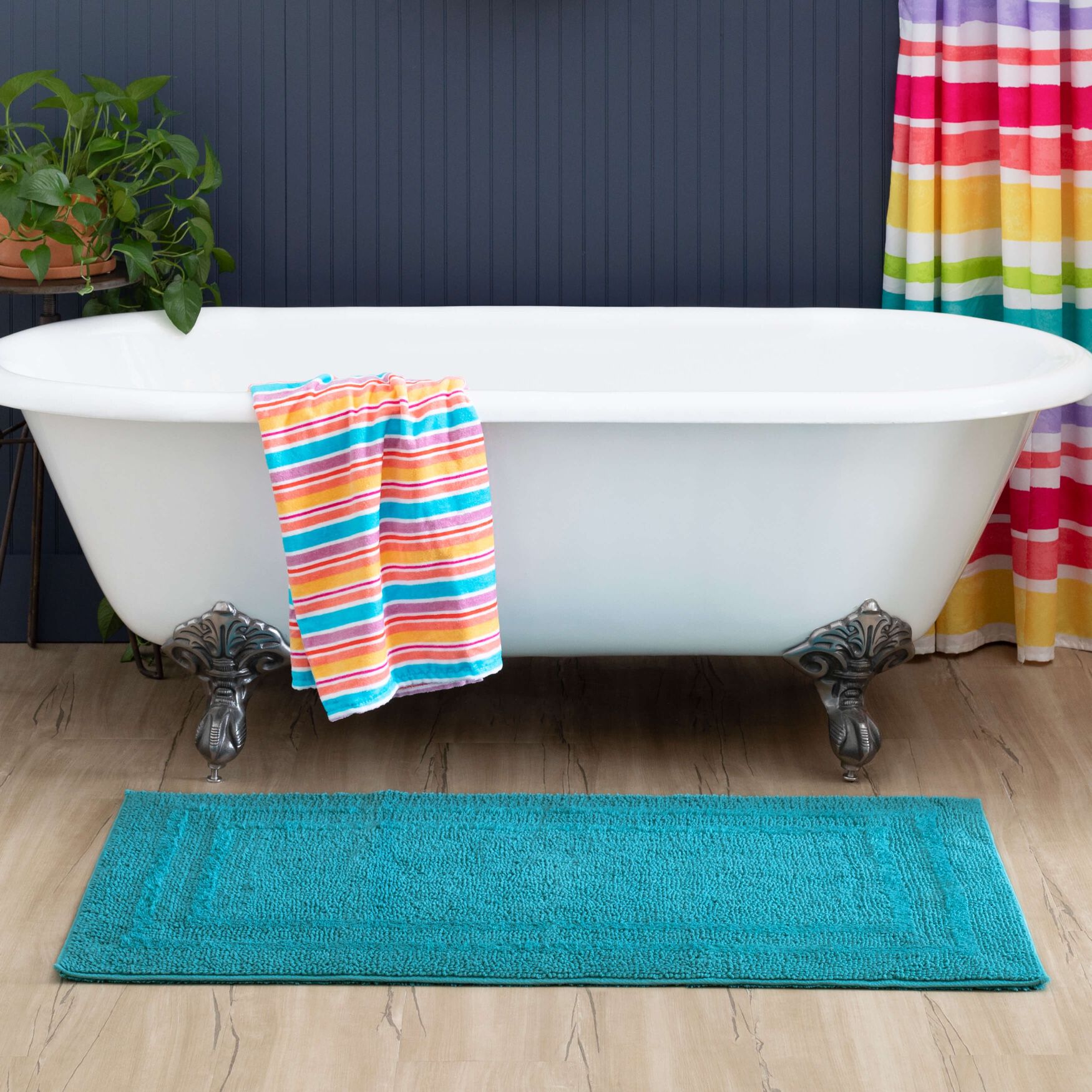 Cotton Reversible Bath Rug, , alternate image number 9