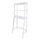 Spacesaver 100% Solid Wood Over The Toilet Rack with Shelves - White, , alternate image number null