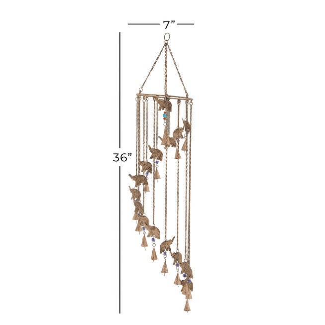 Brass Metal Eclectic Windchime, , alternate image number null