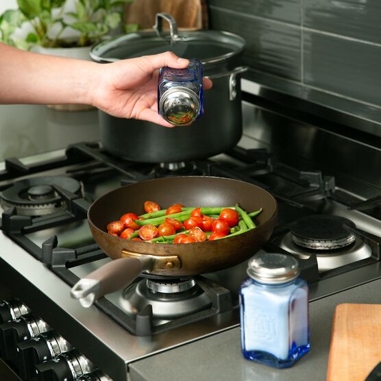 Retro Glass Salt & Pepper Set - Blue, , alternate image number null