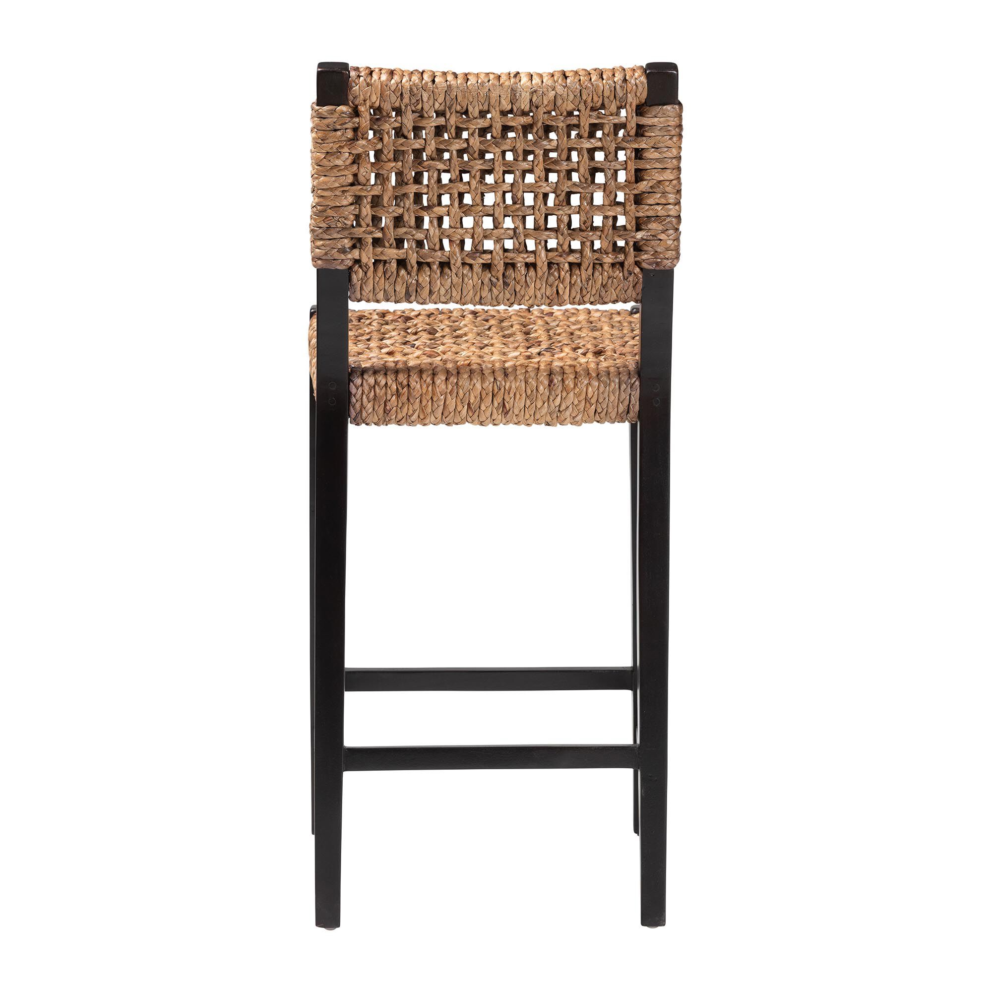 Alise Seagrass Bar Stool, DARK BROWN, alternate image number 4