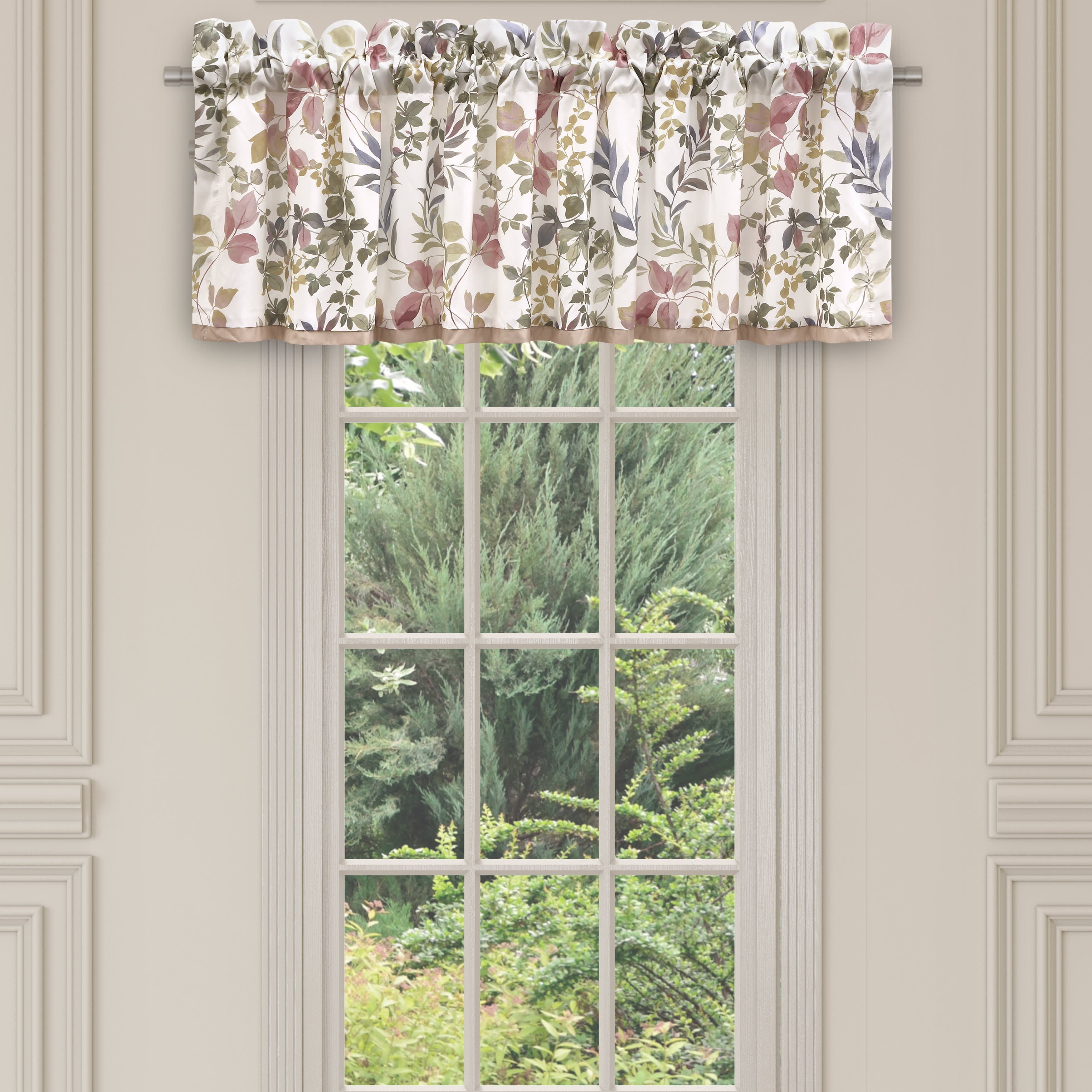 Rosewood Window Straight Valance, ROSE, hi-res image number 0