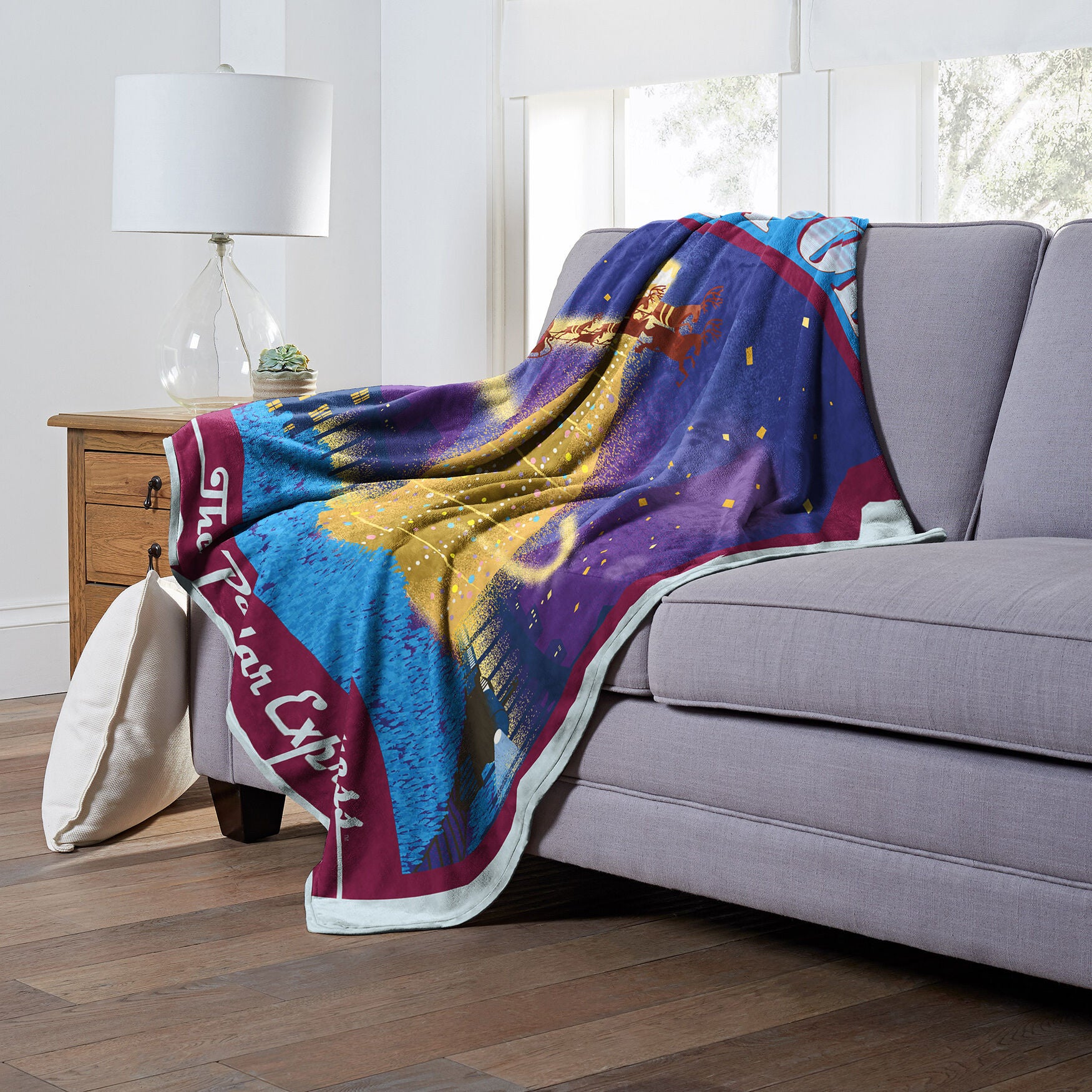 Wb Polar Express The North Pole Silk Touch Throw Blanket, , alternate image number 3