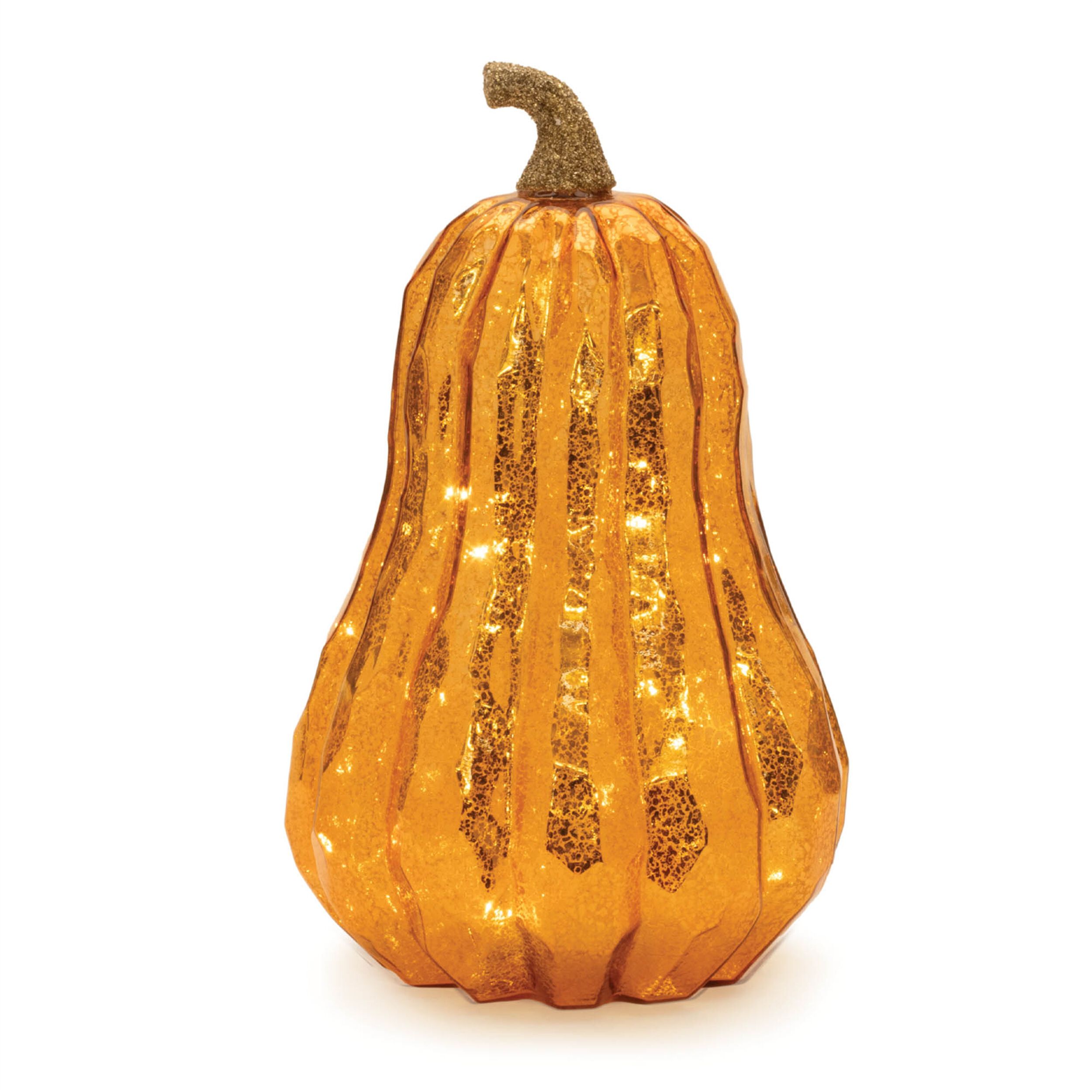 LED Mercury Glass Pumpkin Decor (Set of 3), ORANGE, alternate image number 4
