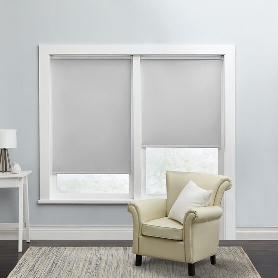 Cordless Push-Up Roller Blackout Shade, GREY, hi-res image number null