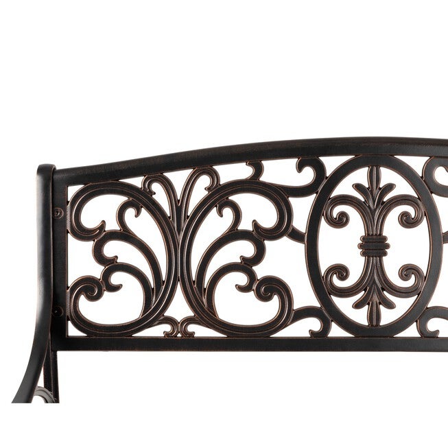Decatur Cast-Aluminum Patio Bench, , alternate image number null