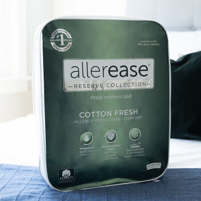 AllerEase Reserve Cotton Fresh Mattress Pad, , on-hover image number 1