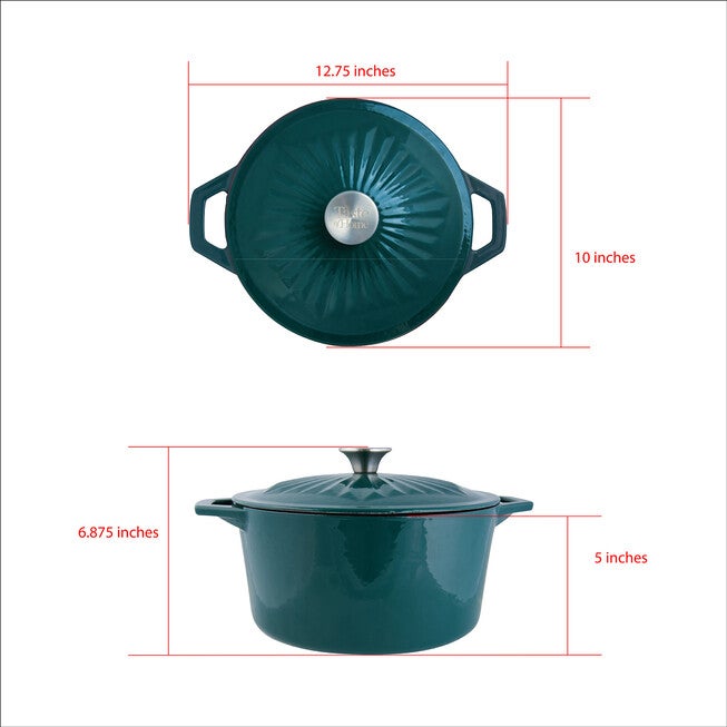 5 Quart Enameled Cast Iron Dutch Oven With Lid, , alternate image number 4