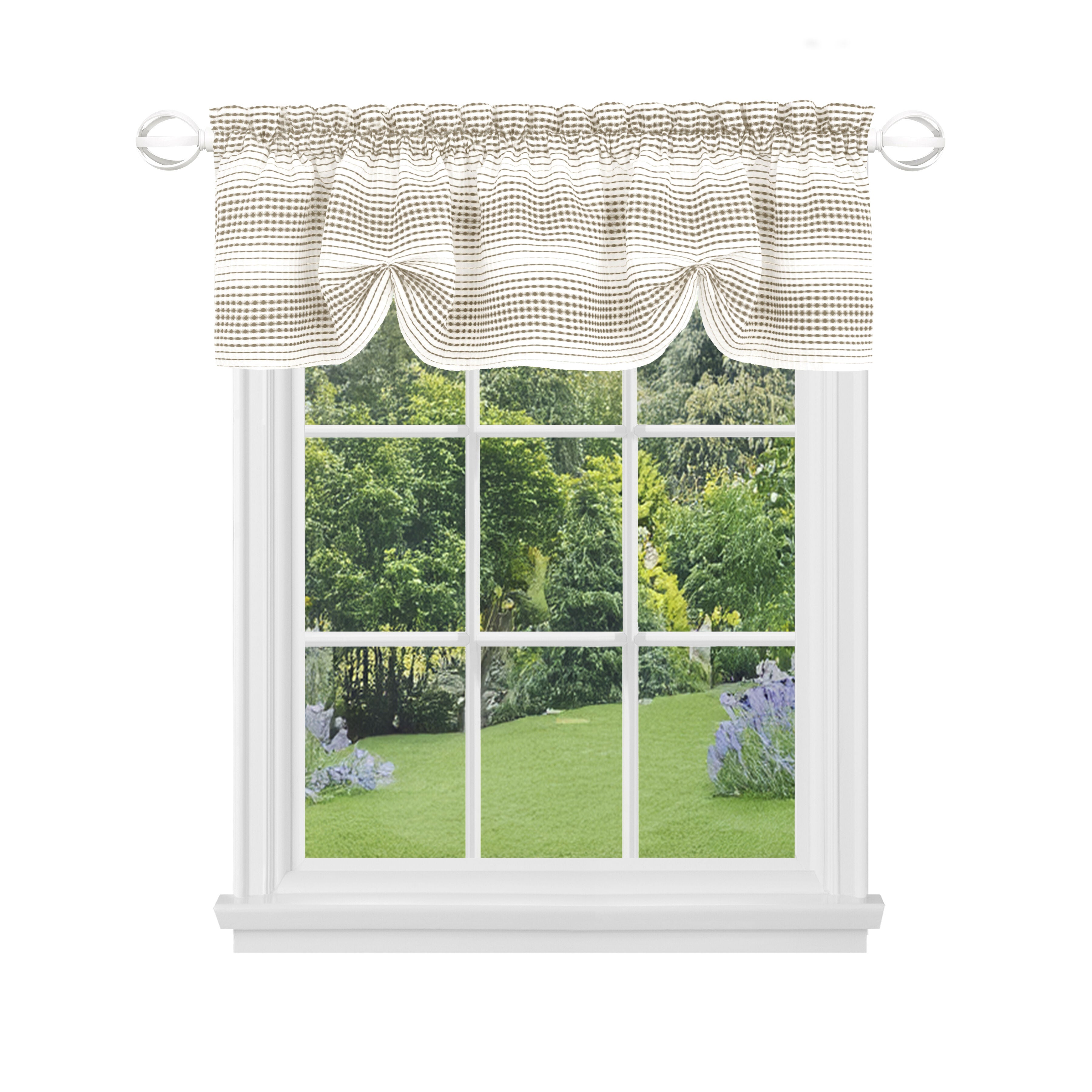Gramercy Window Curtain Valance, TAUPE, alternate image number 1