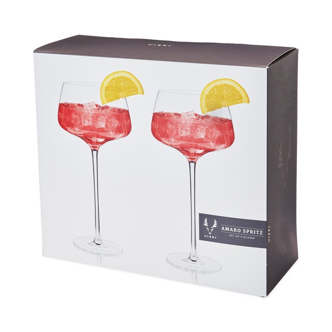 Angled Crystal Amaro Spritz Glasses, , alternate image number null