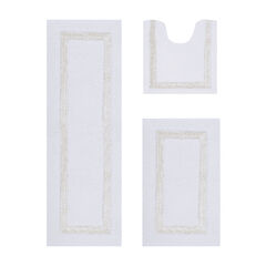 Hotel Collection 100% Cotton 3 Piece (20" X 20" | 21" X 34" | 20" X 60") Bath Rug Set
