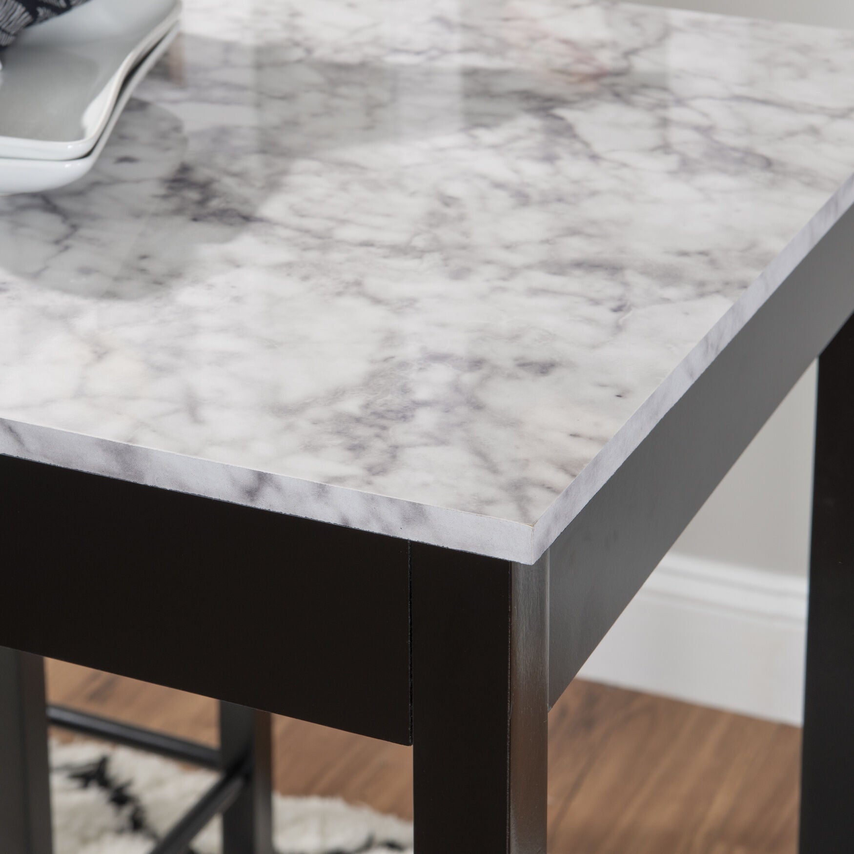 3 Pc Tavern Set With Faux Marble Top, , alternate image number 1