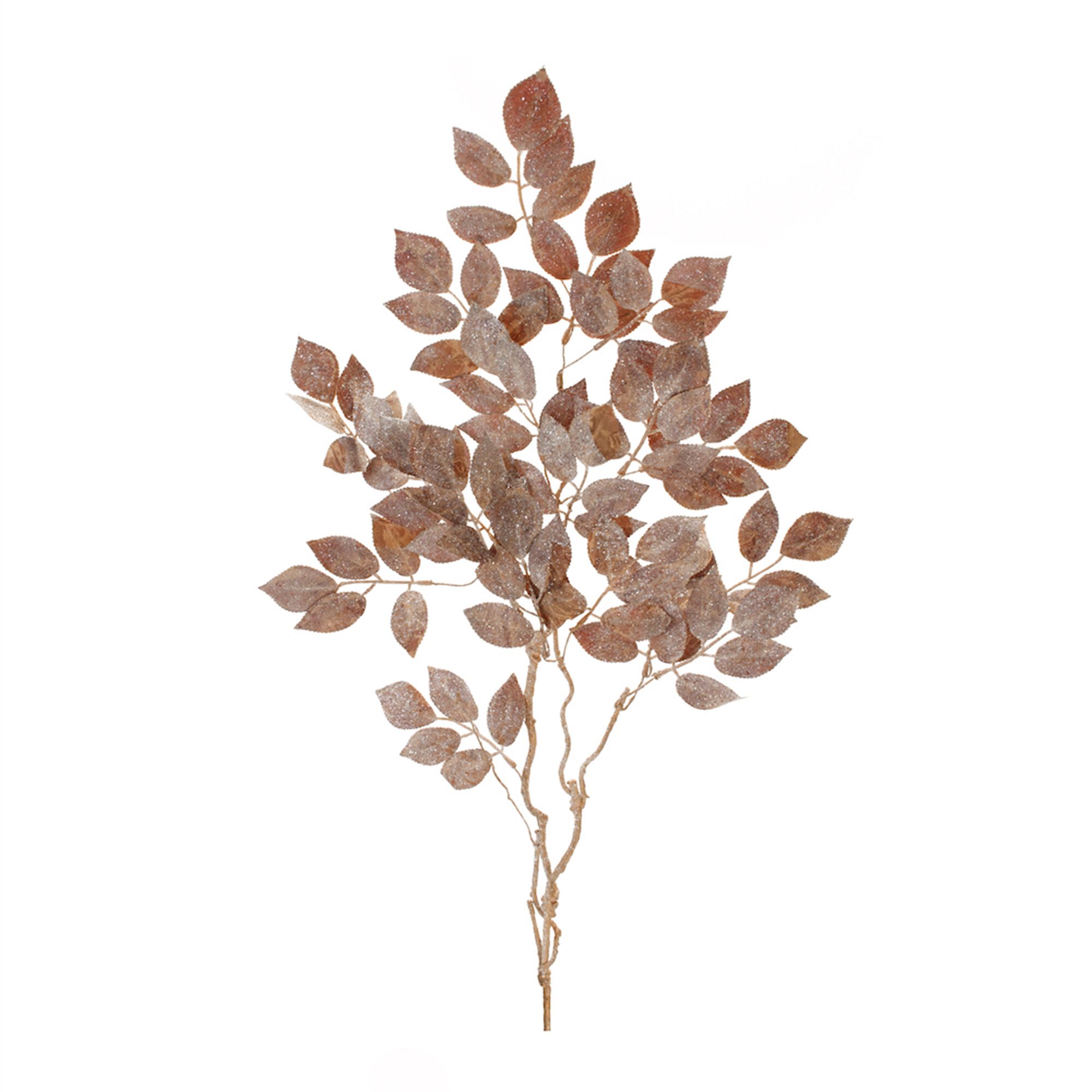 Glittered Velvet Leaf Spray (Set of 2), BRONZE, hi-res image number 0