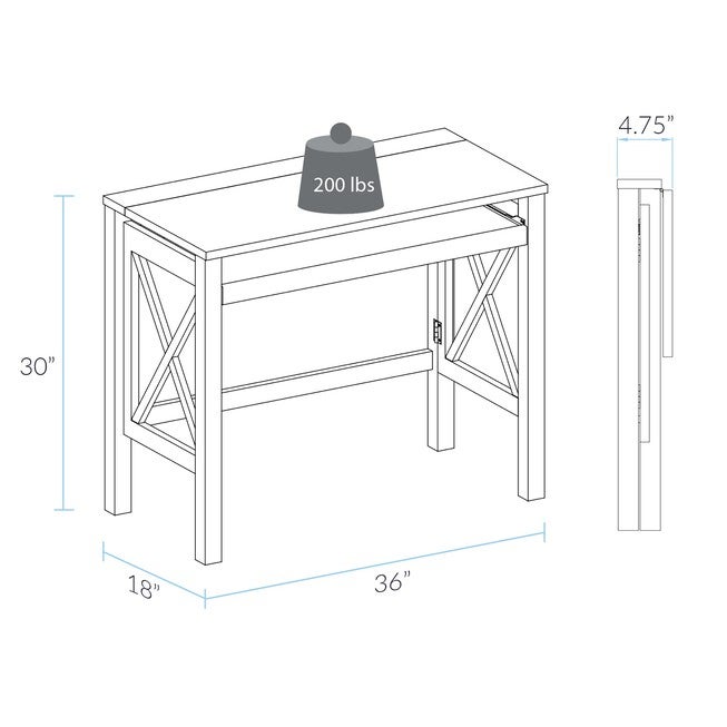 Montego Folding Desk with Pull-Out-Espresso, , alternate image number null