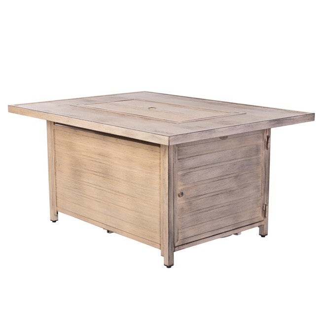 Sawyer Rectangular Aluminum LPG Fire Pit in Driftwood, DRIFTWOOD, hi-res image number null