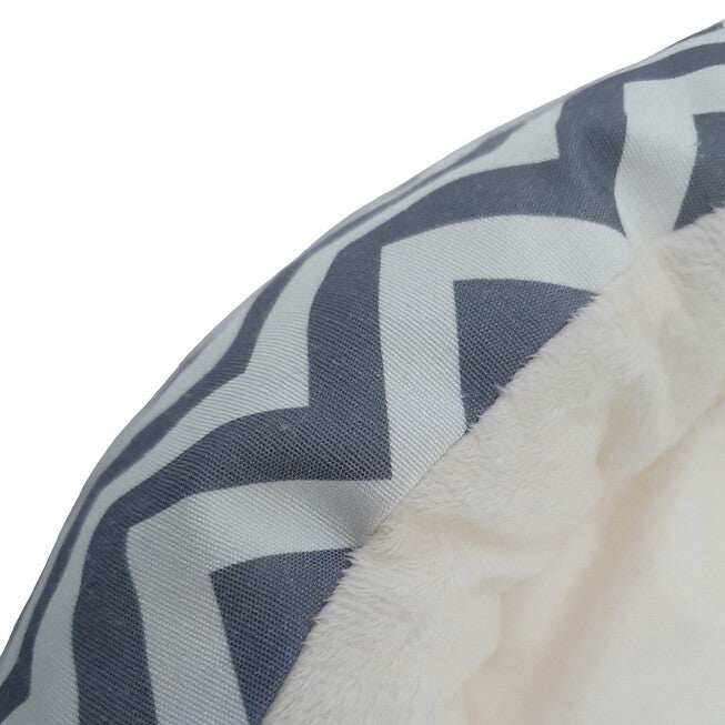 Chevron Printing poly-cotton cozy round cat bed , 21 inch, , alternate image number 3