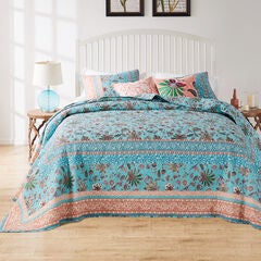 Audrey Reversible Cotton-Rich Bedspread Set