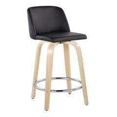 Toriano 24" Fixed-Height Counter Stool - Set Of 2