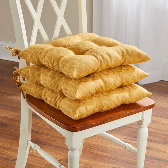 Jacquard Chair Pad, GOLD, hi-res image number null