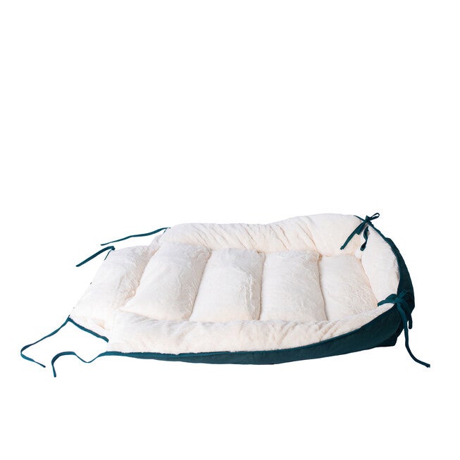 Pet Bed & Mat, Luxury soft Dog Cushion, Laurel Green/Ivory, X-Large, , alternate image number null