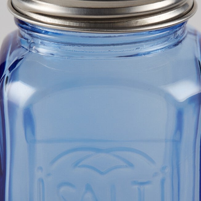 Retro Glass Salt & Pepper Set - Blue, , alternate image number null