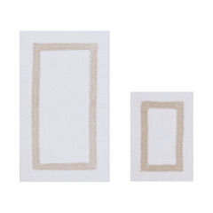 Hotel Collection 100% Cotton 2 Piece (17" X 24" | 24" X 40") Bath Rug Set