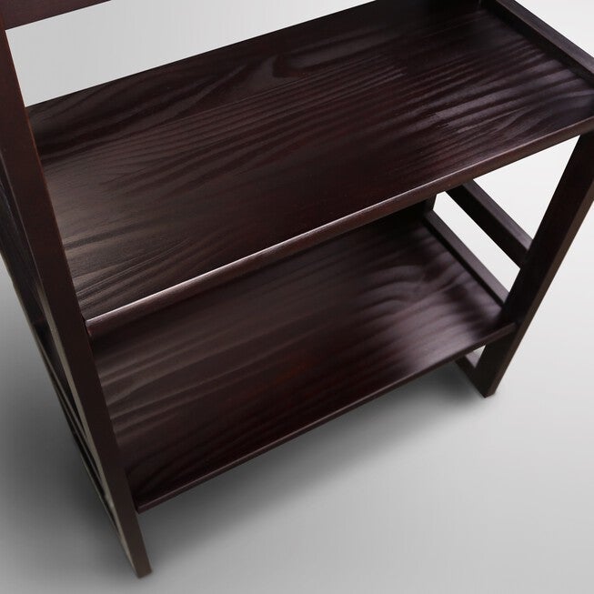 3-Shelf Folding Student Bookcase 20.75 inches Wide-Espresso, , alternate image number null