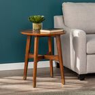 Rhoda Round Midcentury Modern End Table , SIENNA, hi-res image number null