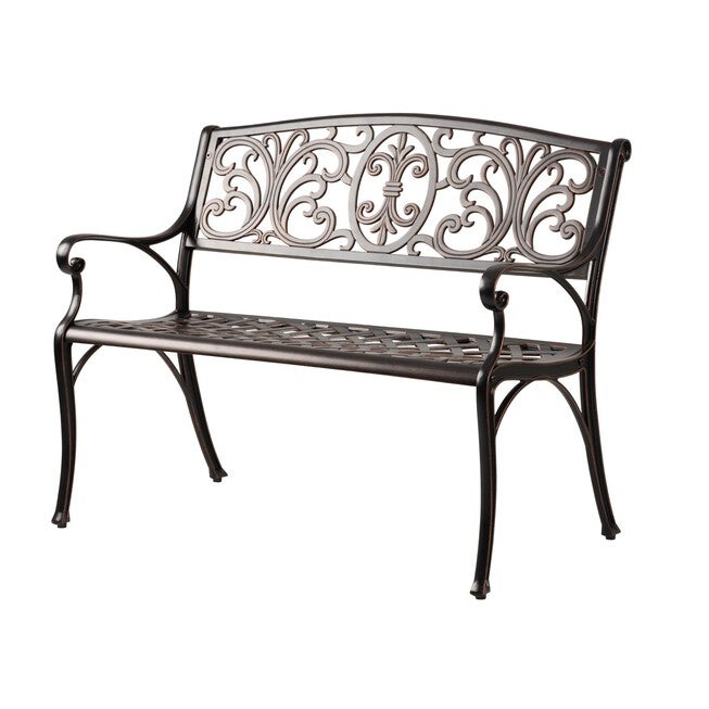 Decatur Cast-Aluminum Patio Bench, , alternate image number null