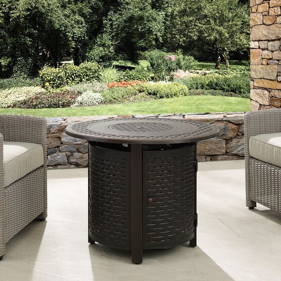 Hendricks Aluminum 34" Round LPG Fire Pit, , alternate image number null
