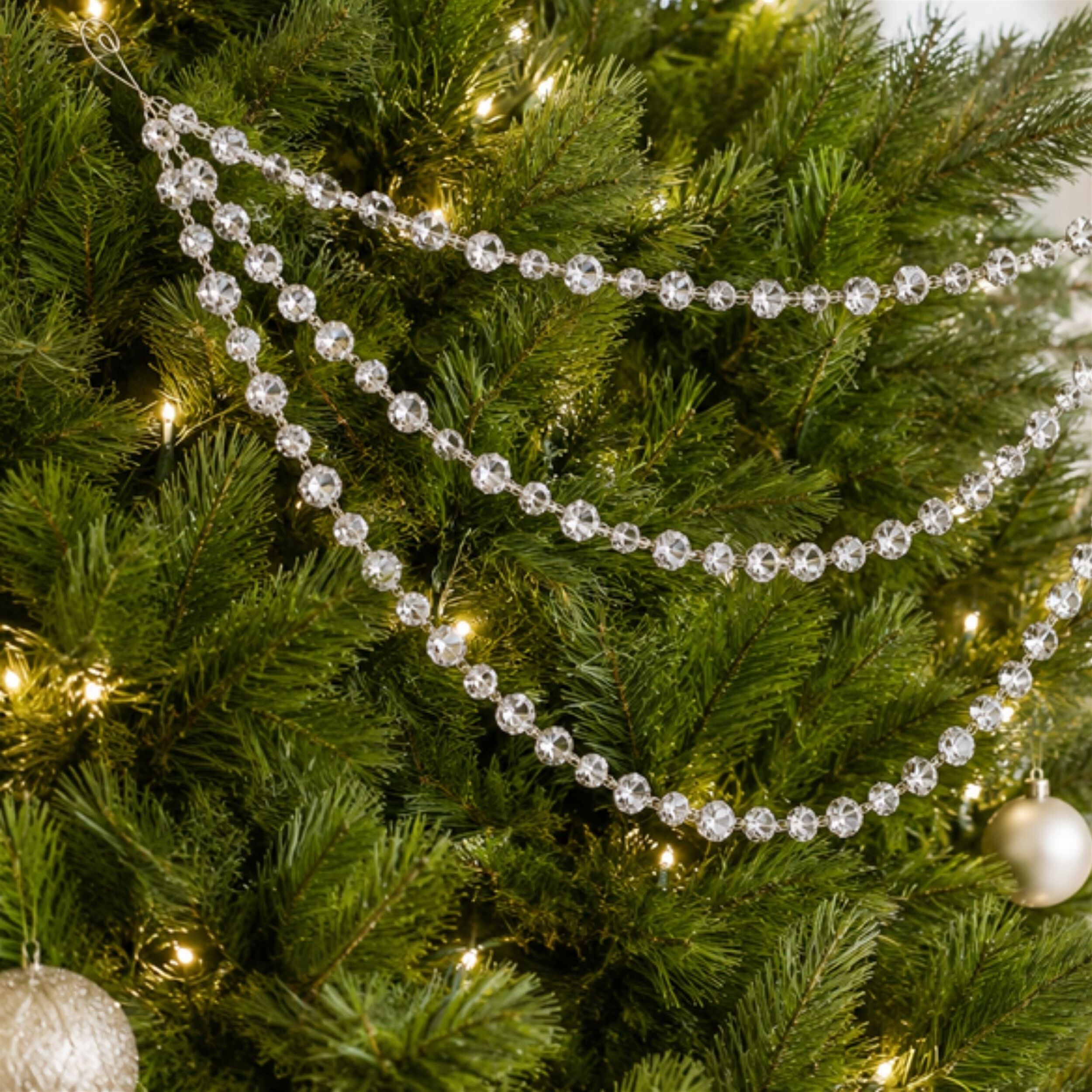 Triple Strand Bead Garland (Set of 2), SILVER, alternate image number 2