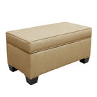 Upholstered Storage Bench in Linen, , alternate image number 4