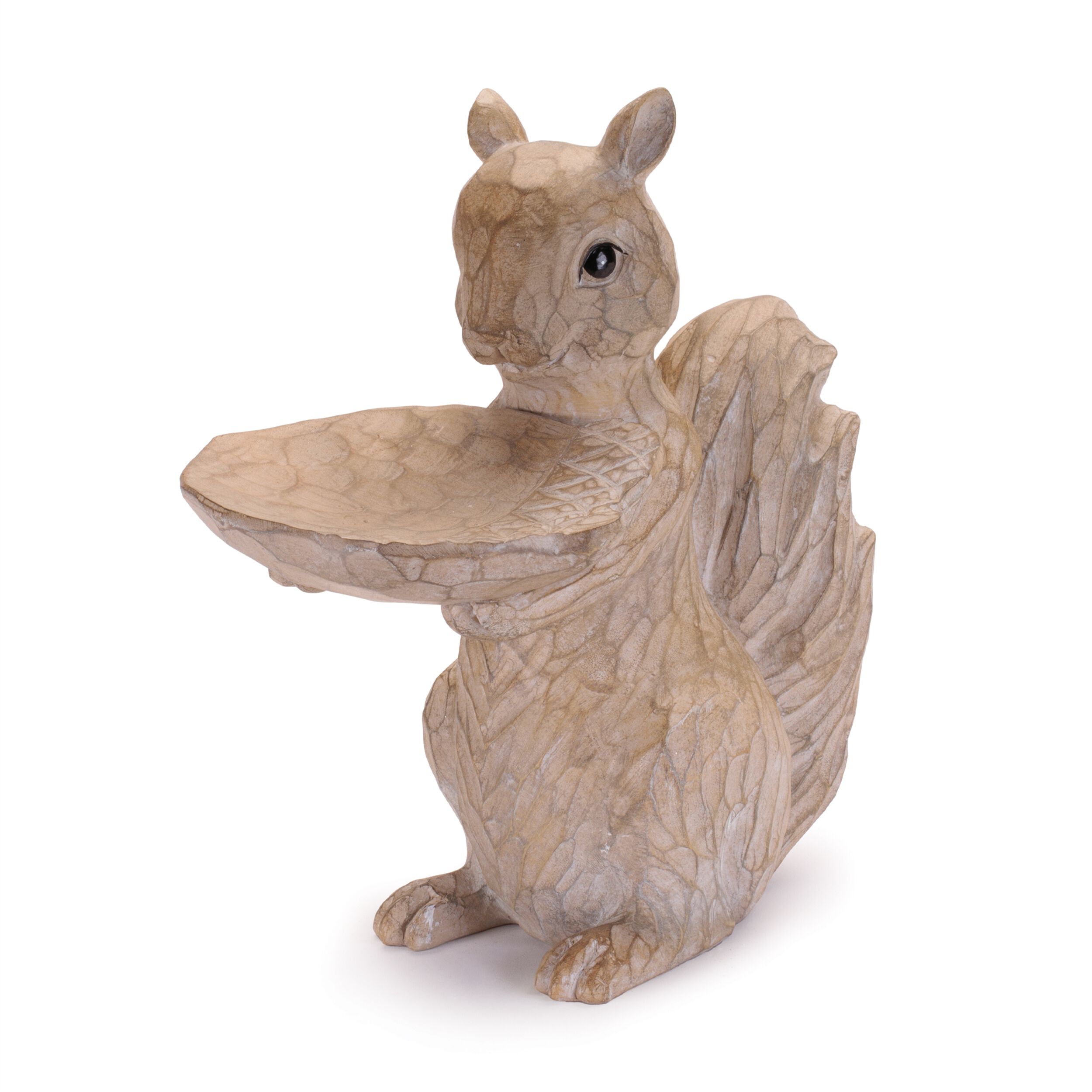 Woodland Squirrel Resin Bird Feeder Set (Set of 2), BEIGE, alternate image number 4