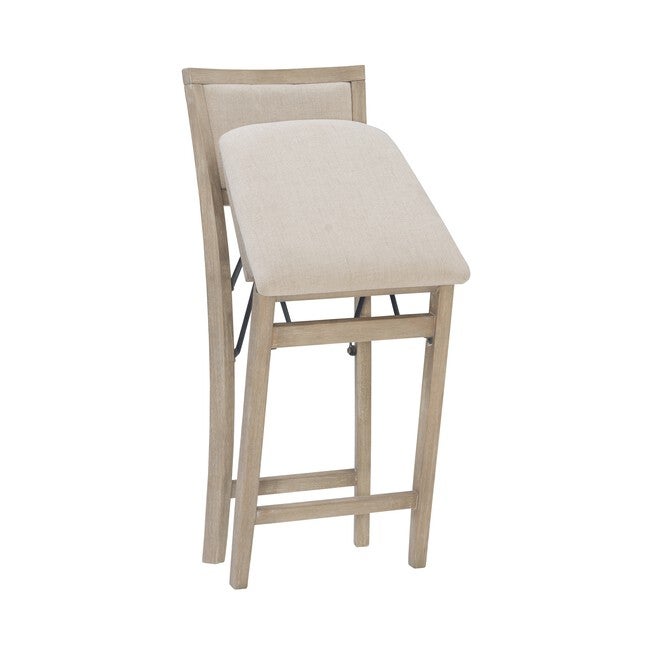 Keira Grey Wash Pad Back Folding Cnter Folding Stools, , alternate image number 6