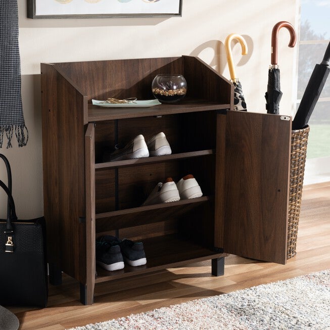 Rossin 2-Door Top Shelf Wood Entryway Shoe Storage Cabinet Furniture, , alternate image number 7