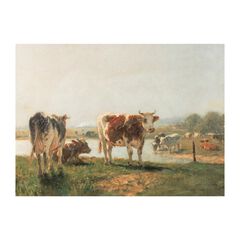 Cattle Landscape Print Wall Art 15.75INL