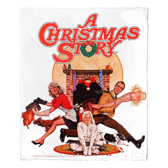 Wb A Christmas Story Christmas Story Poster Silk Touch Throw, , on-hover image number 1