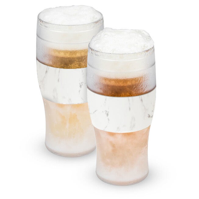 Beer Freeze Cooling Cups (Set Of 2) In Marble By, MARBLE, hi-res image number null