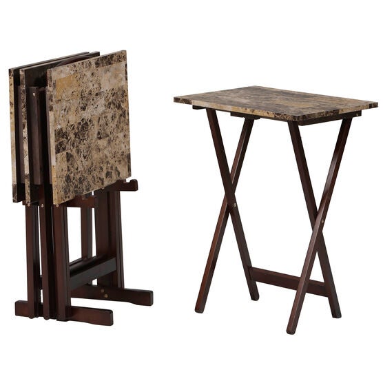 Jasper Tray Table Set Faux Marble, , on-hover image number null