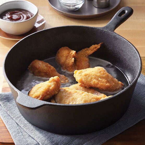 12" Cast Iron Chicken Fryer, BLACK, hi-res image number null