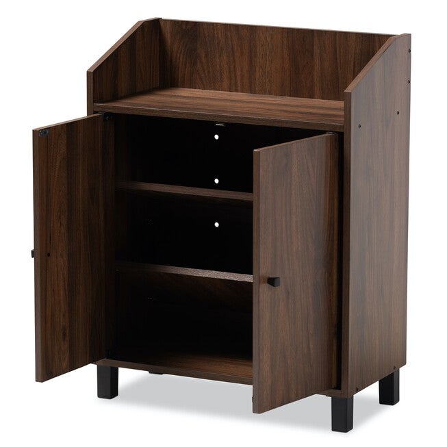 Rossin 2-Door Top Shelf Wood Entryway Shoe Storage Cabinet Furniture, , on-hover image number 1