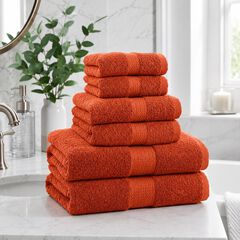 BH Studio 6-Piece Plush & Absorbent 100% Cotton Bath Towel Set