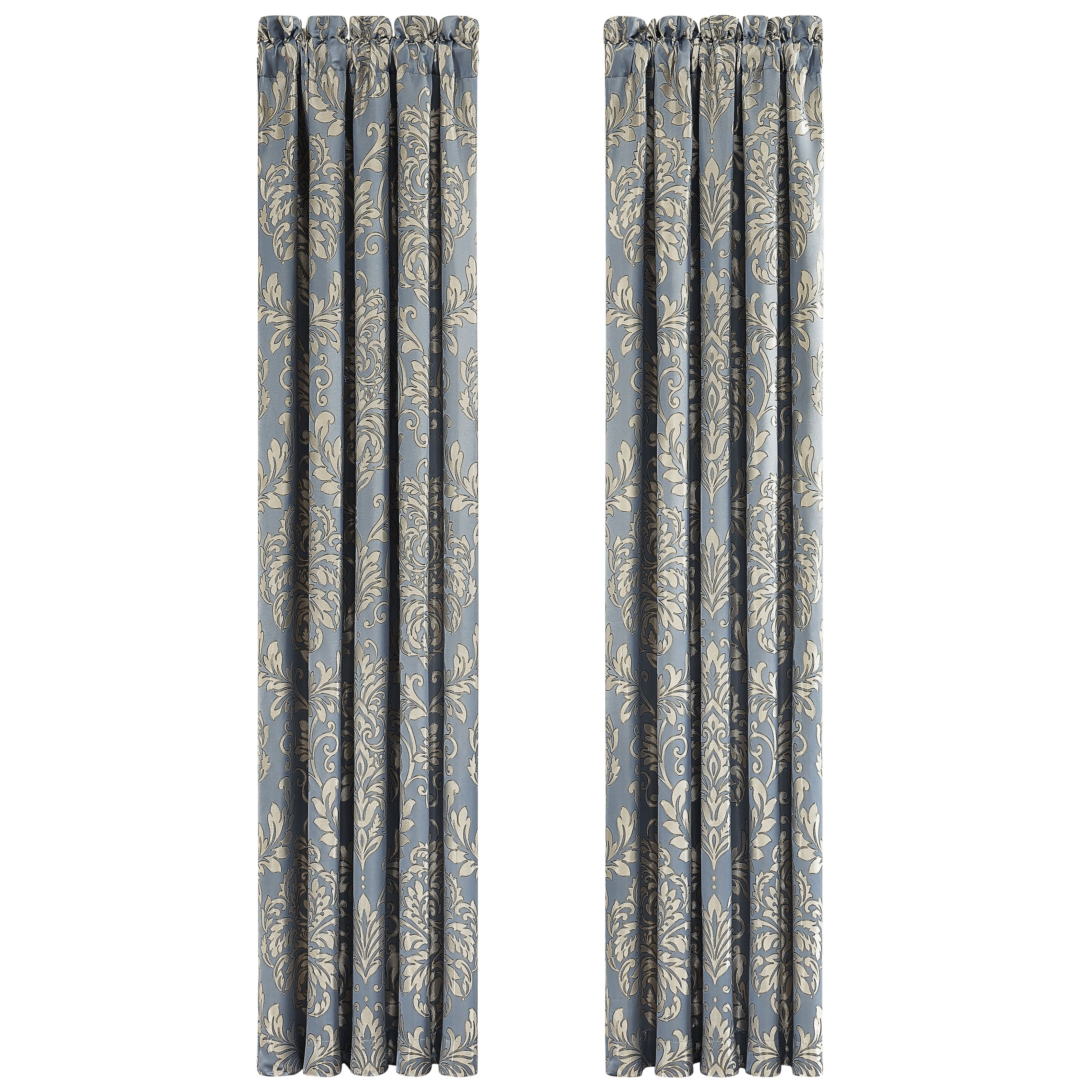Lorenzo 84 Inch Window Panel Pair, BLUE, alternate image number 2