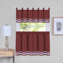 Dakota Window Curtain Tier Pair and Valance Set