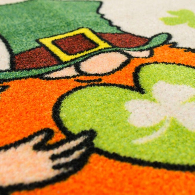 Leprechaun Clover Green Kitchen Rug, , alternate image number null