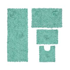 Bell Flower 4 Piece Set Bath Rug Collection