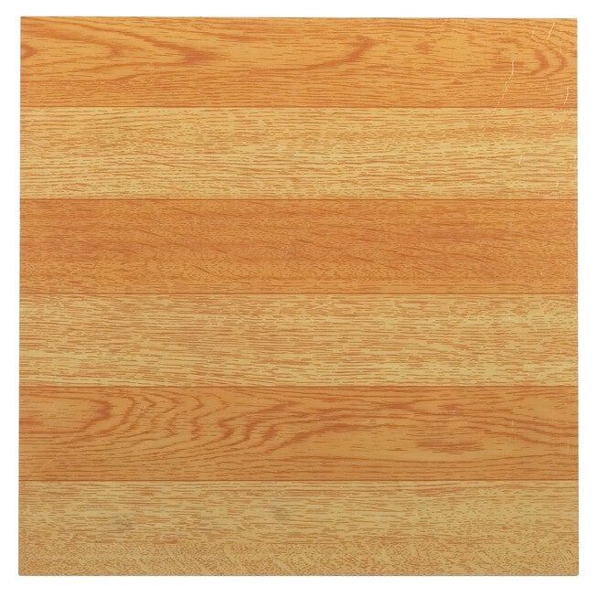 Sterling 12 inches x 12 inches Self Adhesive Vinyl Floor Tile - 45 Tiles/45 sq. Ft, LIGHT OAK, hi-res image number null