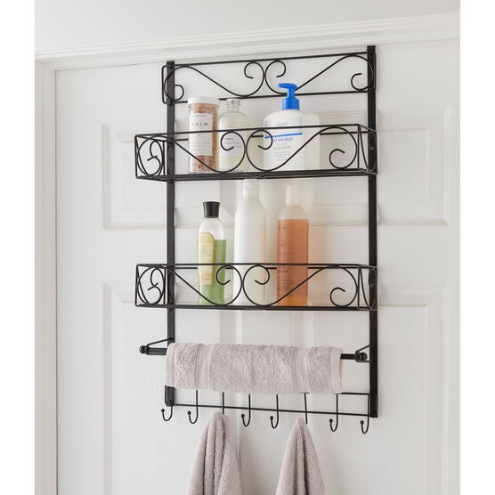Over-the-Door Rack, BLACK, hi-res image number null