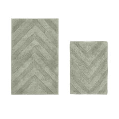 Hugo Collection 100% Cotton 2 Piece (17" X 24" | 21" X 34") Bath Rug Set